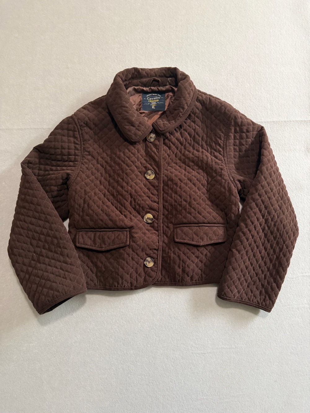 Cavalini Quilted Brown Puff Jacket